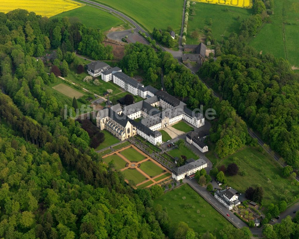 Luftaufnahme Streithausen, Marienstatt - Gebäudekomplex der Abtei Marienstatt in Streithausen, im Bundesland Rheinland-Pfalz