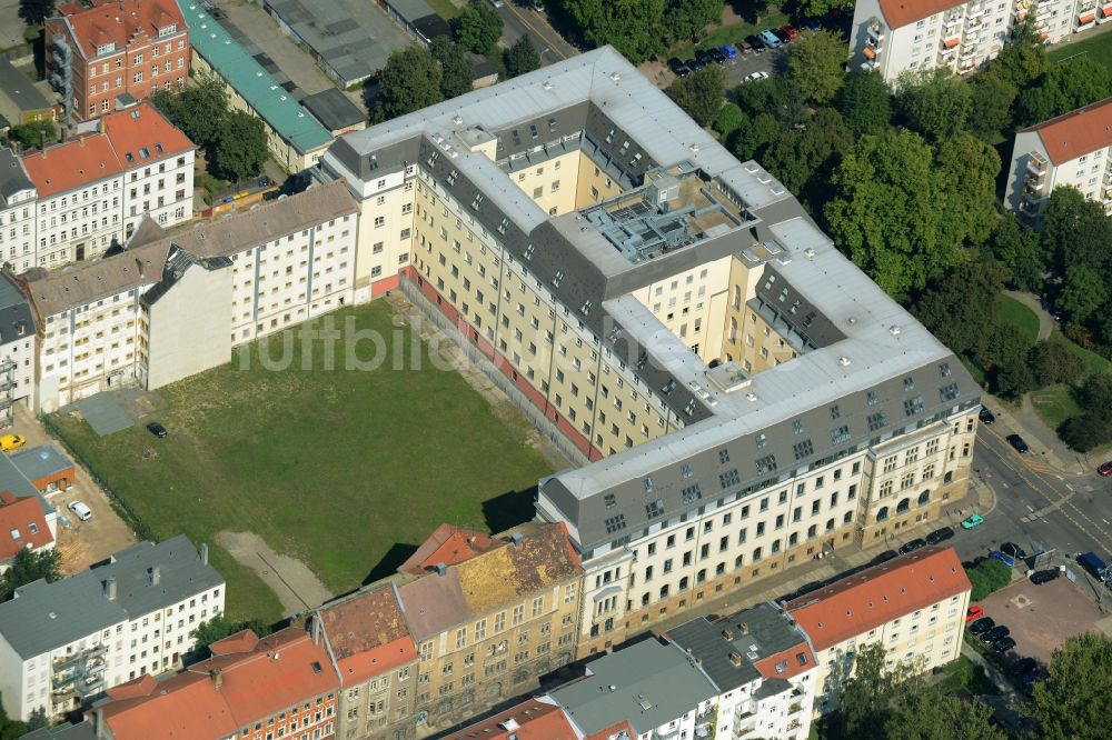 Leipzig aus der Vogelperspektive: Gebäudekomplex des Amtsgericht Leipzig in der Bernhard-Göring-Strasse in Leipzig im Bundesland Sachsen