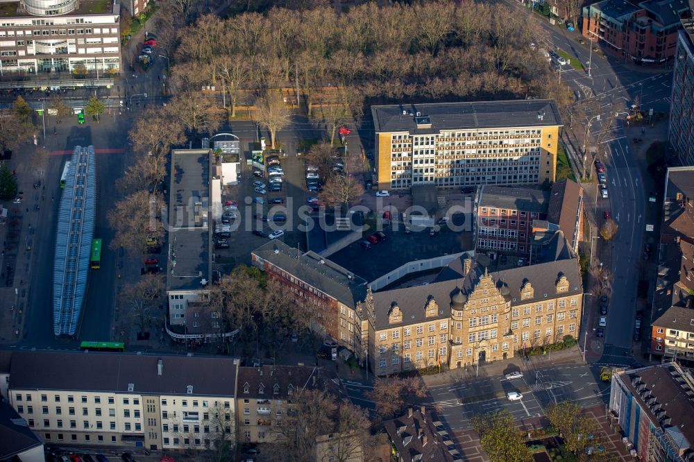 Luftaufnahme Oberhausen - Gebäudekomplex des Amtsgerichts an der Poststraße in Oberhausen im Bundesland Nordrhein-Westfalen