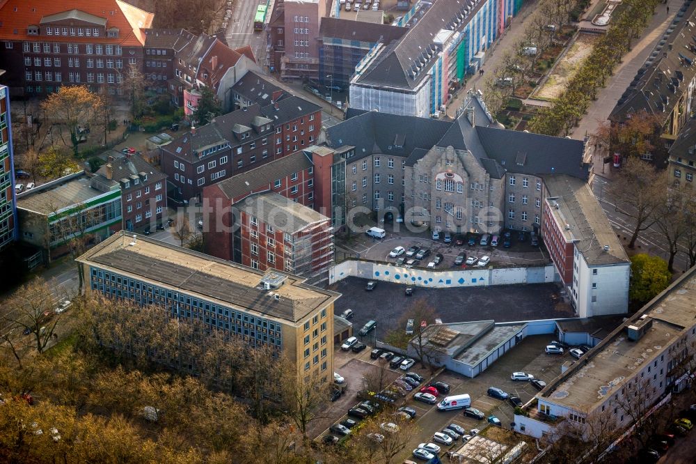 Luftbild Oberhausen - Gebäudekomplex des Amtsgerichts an der Poststraße in Oberhausen im Bundesland Nordrhein-Westfalen