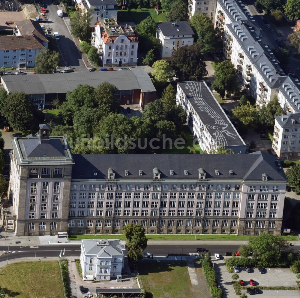 Luftbild Dresden - Gebäudekomplex der Berufsschule BSZ für Elektrotechnik in Dresden im Bundesland Sachsen