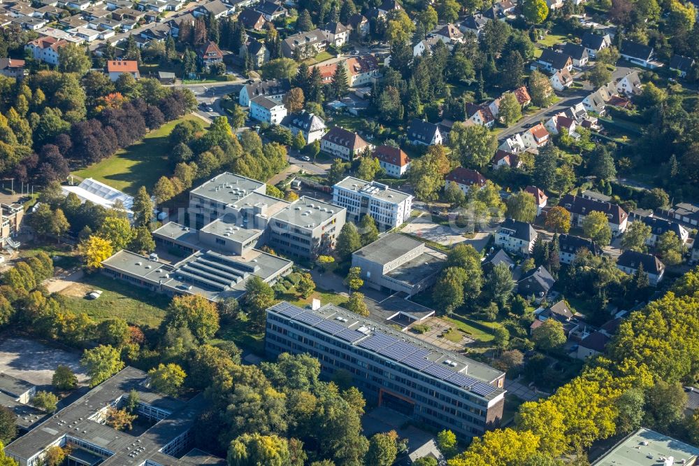 Unna aus der Vogelperspektive: Gebäudekomplex der Berufsschule Hansa Berufskolleg in Unna im Bundesland Nordrhein-Westfalen, Deutschland