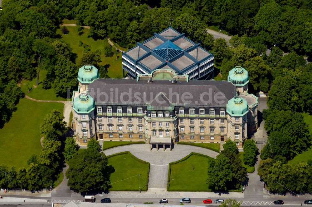 München von oben - Gebäudekomplex des Bundesfinanzhof an der Ismaninger Straße in München im Bundesland Bayern