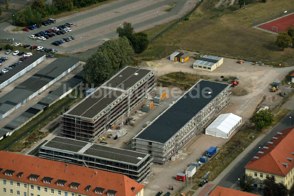 Luftaufnahme Erfurt - Gebäudekomplex der Bundeswehr- Militär- Kaserne Löberfeld-Kaserne in Erfurt im Bundesland Thüringen, Deutschland