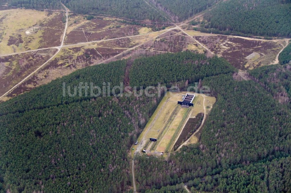 Doberlug-Kirchhain von oben - Gebäudekomplex der ehem. Lausitz-Kaserne in Doberlug-Kirchhain im Bundesland Brandenburg, Deutschland