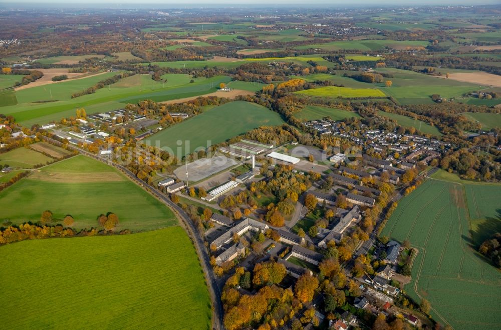 Luftaufnahme Düsseldorf - Gebäudekomplex der ehemaligen Militär- Kaserne Bergische Kaserne in Düsseldorf im Bundesland Nordrhein-Westfalen, Deutschland