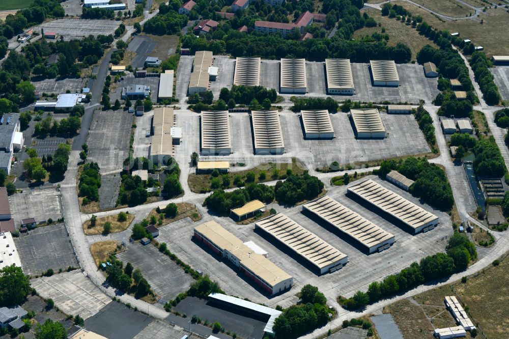 Luftaufnahme Schweinfurt - Gebäudekomplex der ehemaligen Militär- Kaserne Conn Barracks in Schweinfurt im Bundesland Bayern, Deutschland