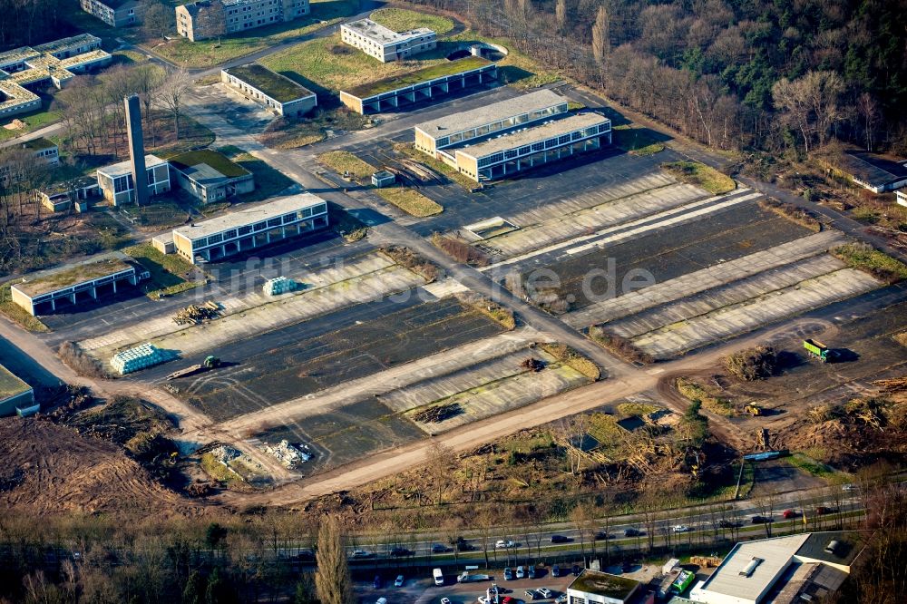 Luftbild Emmerich am Rhein - Gebäudekomplex der ehemaligen Militär- Kaserne in Emmerich am Rhein im Bundesland Nordrhein-Westfalen