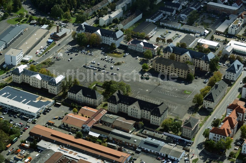 Luftbild Hanau - Gebäudekomplex der ehemaligen Militär- Kaserne Hutierkaserne in Hanau im Bundesland Hessen