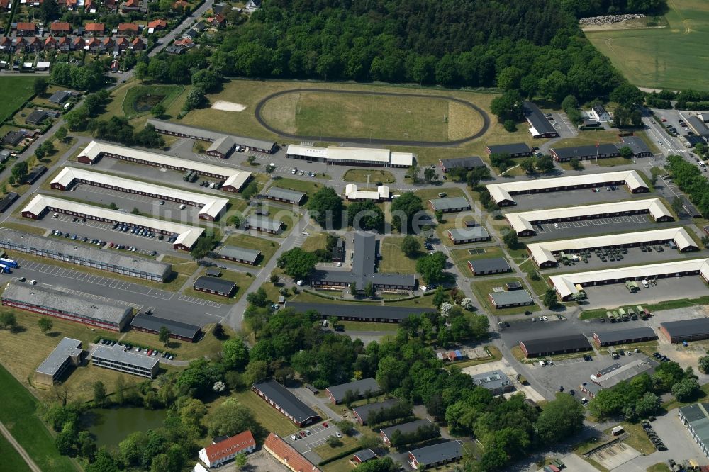 Ronne - Insel Bornholm aus der Vogelperspektive: Gebäudekomplex der ehemaligen Militär- Kaserne in Ronne - Insel Bornholm in Region Hovedstaden, Dänemark