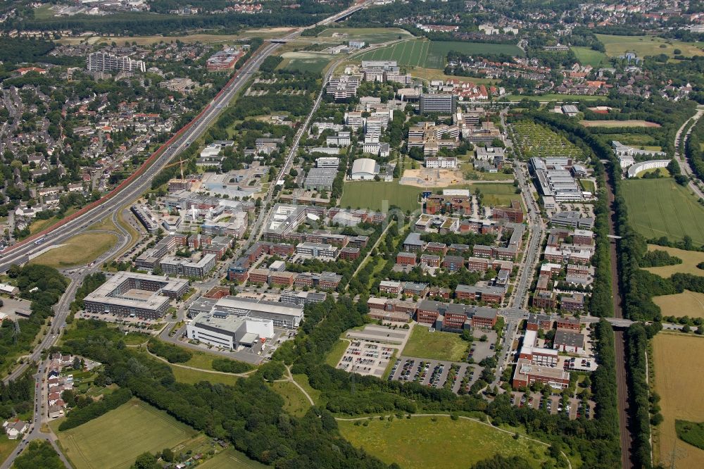 Dortmund aus der Vogelperspektive: Gebäudekomplex des Frauenhofer - Instituts Technologiezentrum in Dortmund im Bundesland Nordrhein-Westfalen