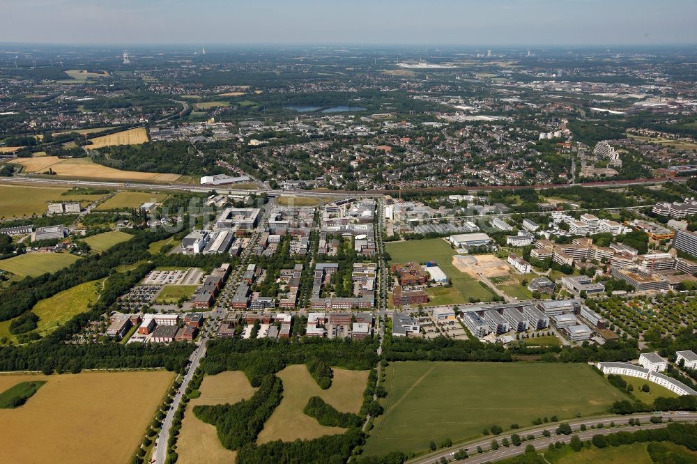 Dortmund von oben - Gebäudekomplex des Frauenhofer - Instituts Technologiezentrum in Dortmund im Bundesland Nordrhein-Westfalen