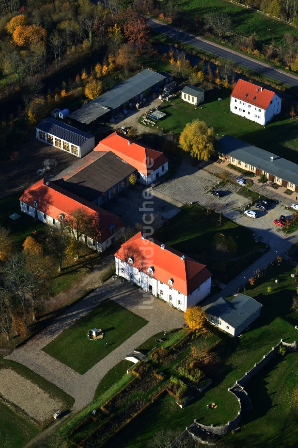 Luftbild Flieth-Stegelitz - Gebäudekomplex mit Gehöft in Flieth-Stegelitz im Bundesland Brandenburg