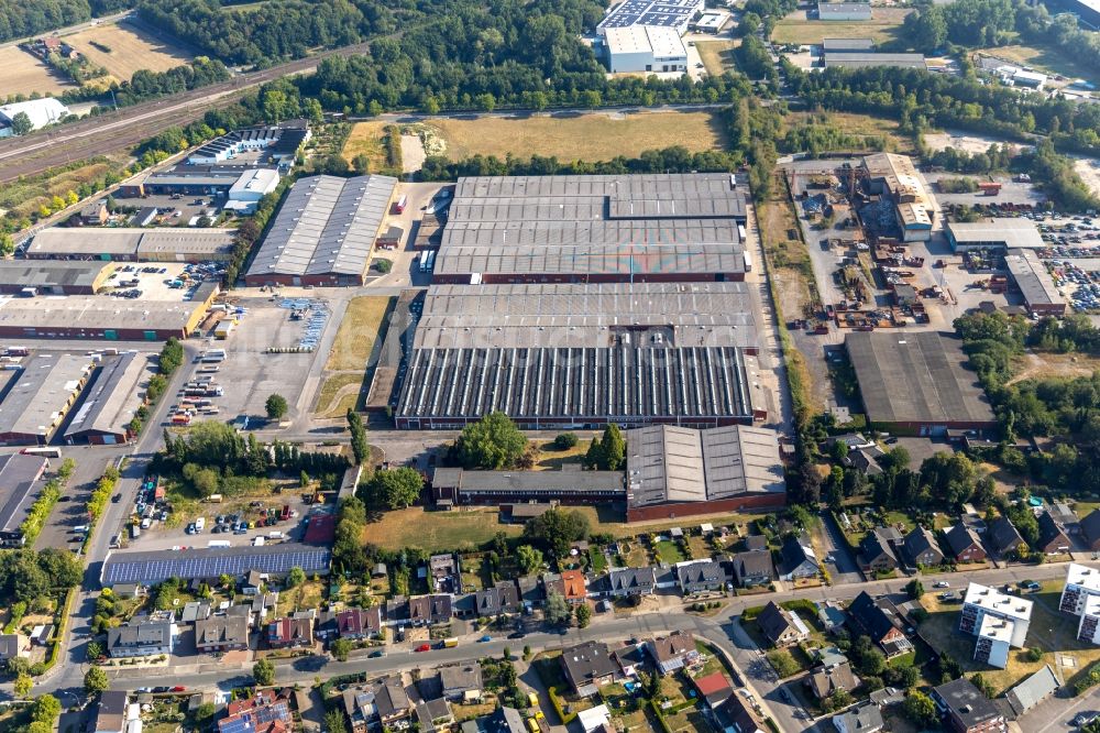 Ahlen von oben - Gebäudekomplex und Gelände des ehemaligen Logistikzentrums in Ahlen im Bundesland Nordrhein-Westfalen, Deutschland