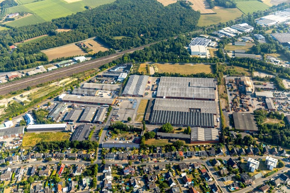 Luftbild Ahlen - Gebäudekomplex und Gelände des ehemaligen Logistikzentrums in Ahlen im Bundesland Nordrhein-Westfalen, Deutschland