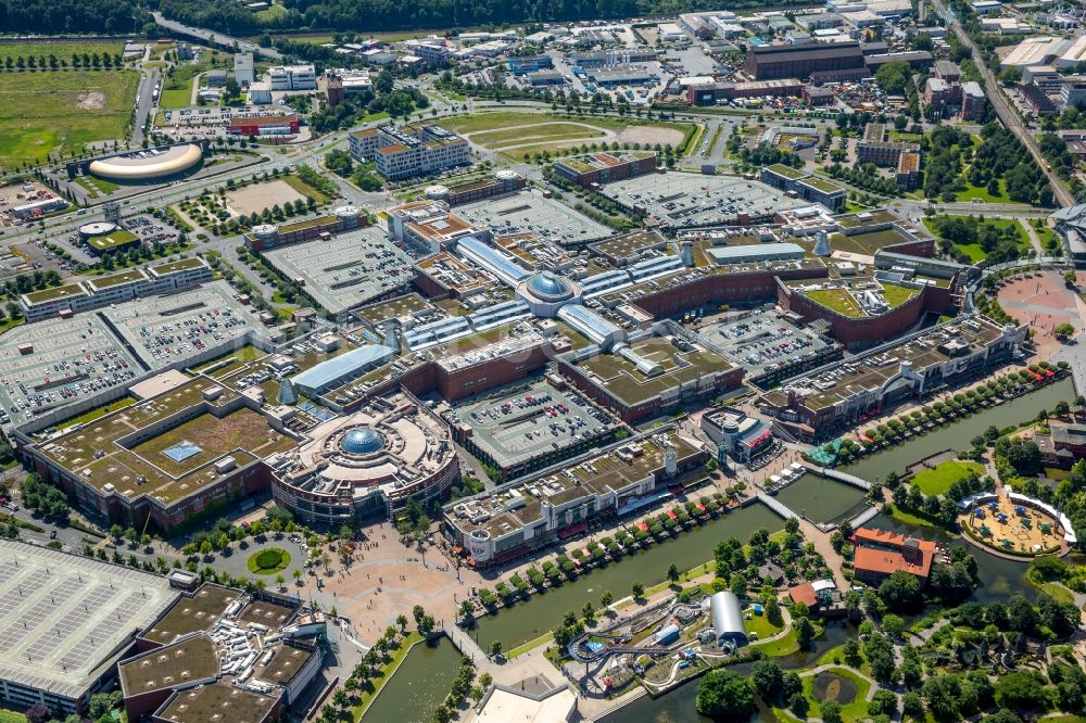 Luftbild Oberhausen - Gebäudekomplex und Gelände des Einkaufszentrum Centro in Oberhausen im Bundesland Nordrhein-Westfalen