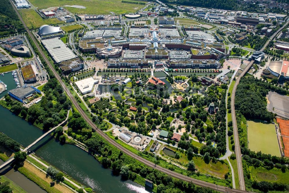 Luftbild Oberhausen - Gebäudekomplex und Gelände des Einkaufszentrum Centro in Oberhausen im Bundesland Nordrhein-Westfalen