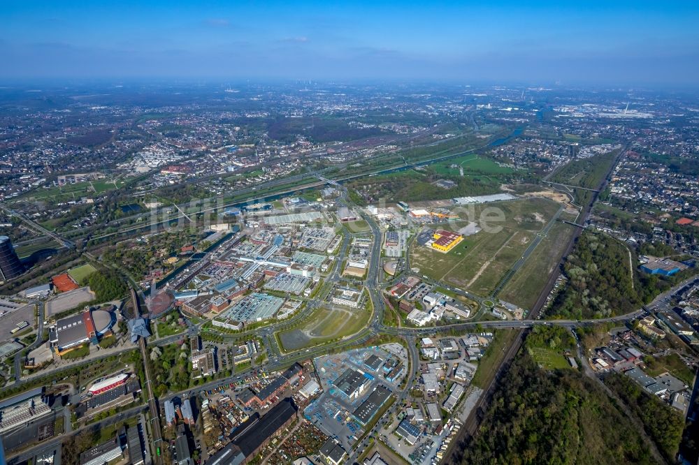 Luftbild Oberhausen - Gebäudekomplex und Gelände des Einkaufszentrum Centro in Oberhausen im Bundesland Nordrhein-Westfalen