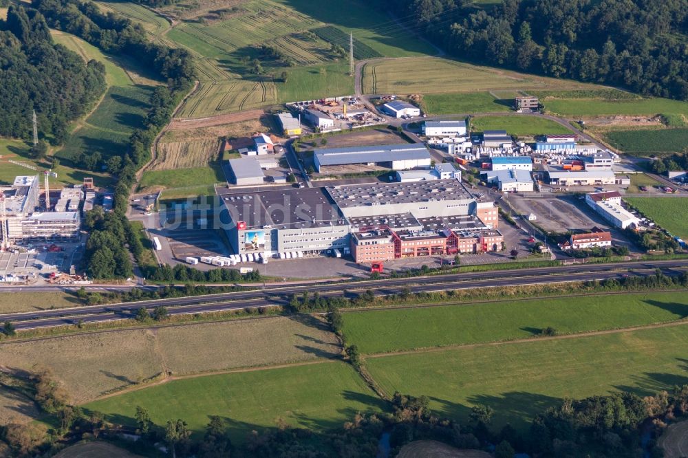 Luftbild Biebergemünd - Gebäudekomplex und Gelände des engelbert strauss workwearstore® in Biebergemünd im Bundesland Hessen, Deutschland