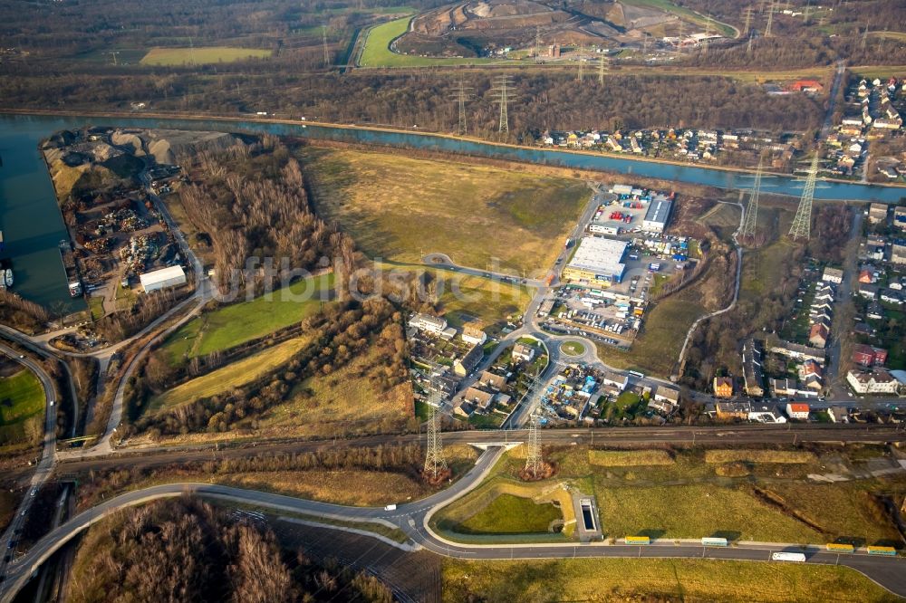 Luftbild Herne - Gebäudekomplex und Gelände des Logistikparks Schloss Grimberg in Herne im Bundesland Nordrhein-Westfalen