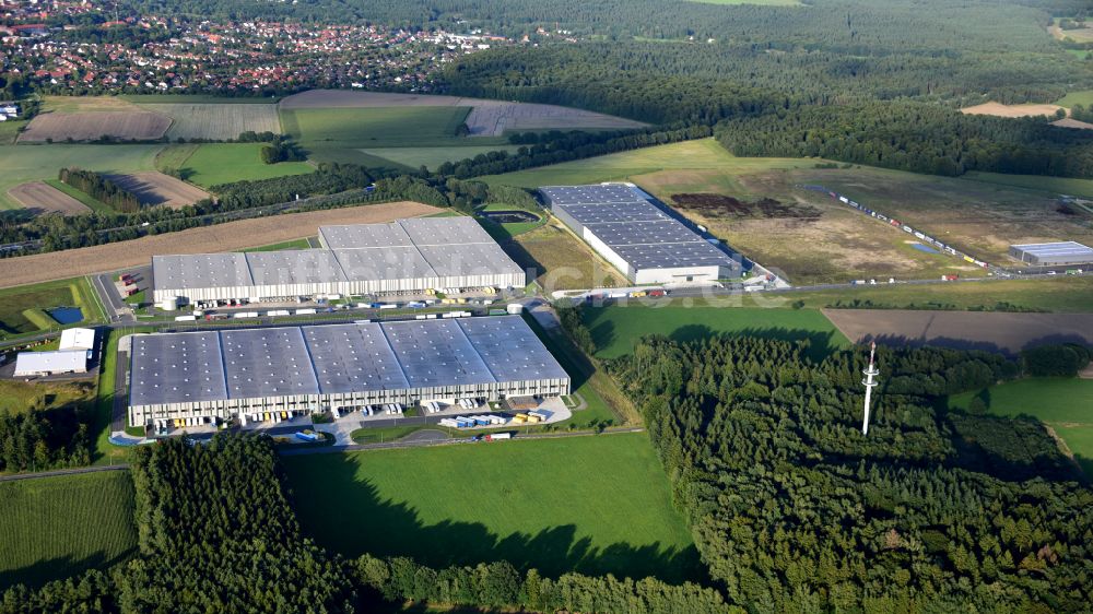 Walsrode von oben - Gebäudekomplex und Gelände des Logistikzentrums A27park in Walsrode im Bundesland Niedersachsen, Deutschland