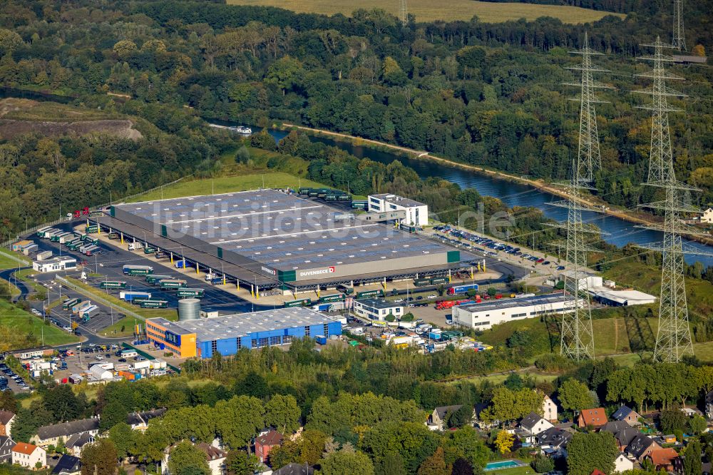 Herne von oben - Gebäudekomplex und Gelände des Logistikzentrums der Duvenbeck Consulting GmbH & Co. KG in Herne im Bundesland Nordrhein-Westfalen, Deutschland