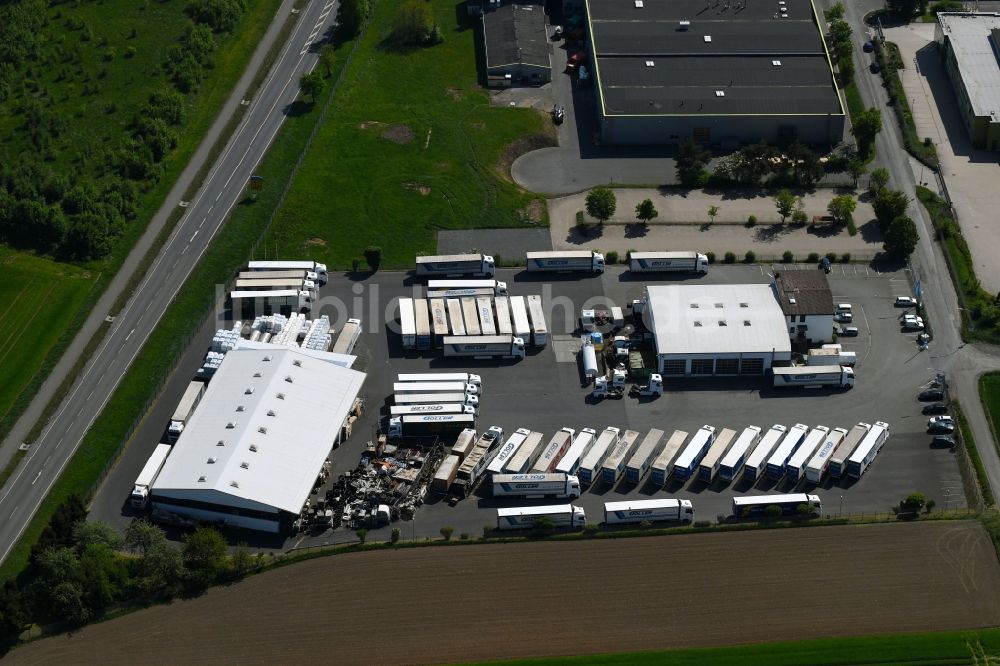 Luftaufnahme Himmelkron - Gebäudekomplex und Gelände des Logistikzentrums der Goller Logistik GmbH an der Industriestraße in Himmelkron im Bundesland Bayern, Deutschland