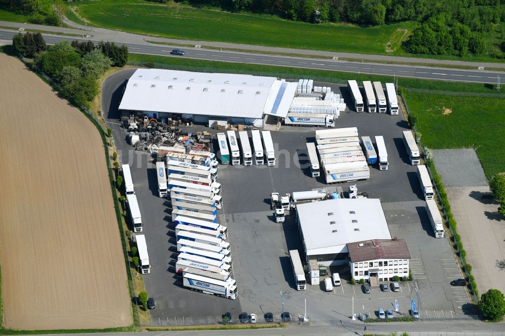 Himmelkron von oben - Gebäudekomplex und Gelände des Logistikzentrums der Goller Logistik GmbH an der Industriestraße in Himmelkron im Bundesland Bayern, Deutschland