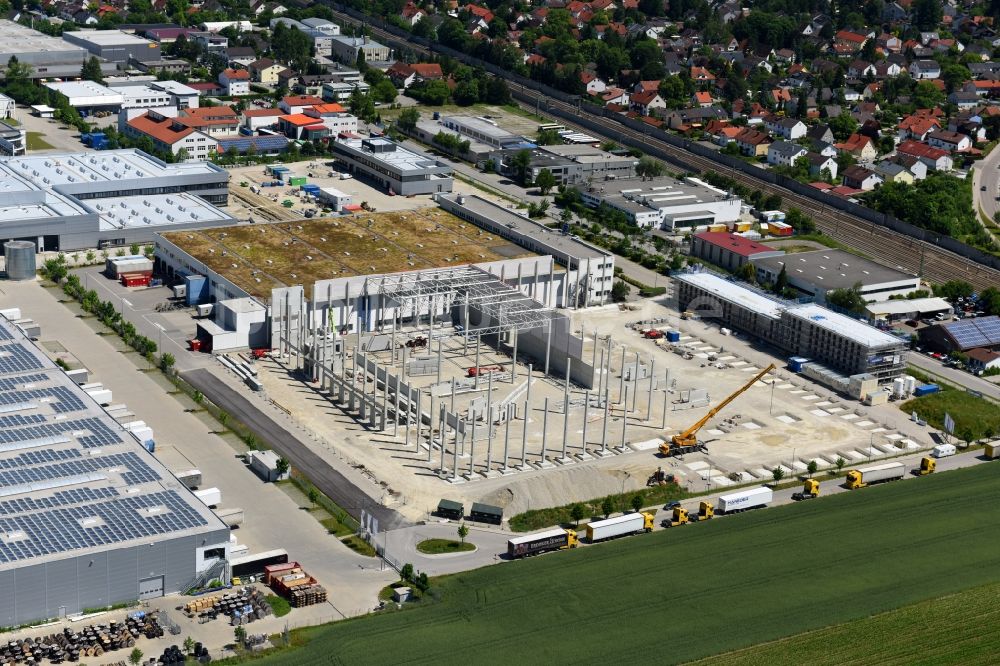 Maisach von oben - Gebäudekomplex und Gelände des Logistikzentrums der HAGEMEYER Deutschland GmbH & Co. KG im Ortsteil Gernlinden in Maisach im Bundesland Bayern, Deutschland