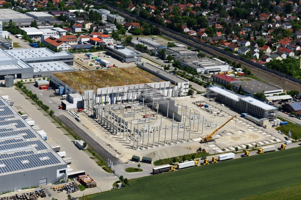 Maisach aus der Vogelperspektive: Gebäudekomplex und Gelände des Logistikzentrums der HAGEMEYER Deutschland GmbH & Co. KG im Ortsteil Gernlinden in Maisach im Bundesland Bayern, Deutschland