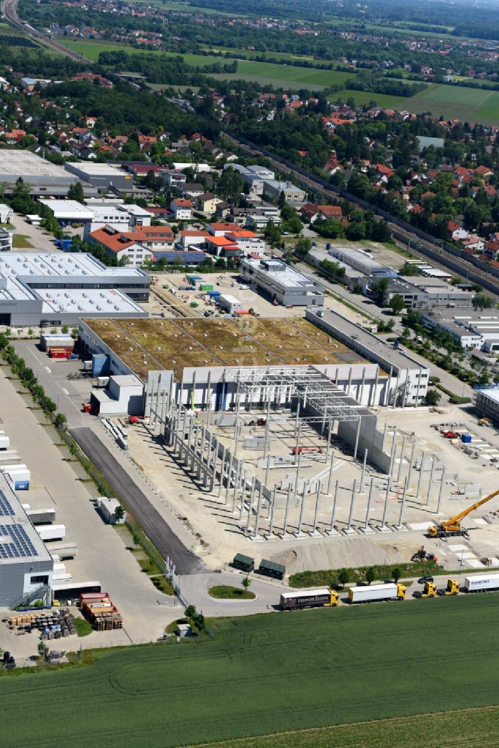 Luftbild Maisach - Gebäudekomplex und Gelände des Logistikzentrums der HAGEMEYER Deutschland GmbH & Co. KG im Ortsteil Gernlinden in Maisach im Bundesland Bayern, Deutschland