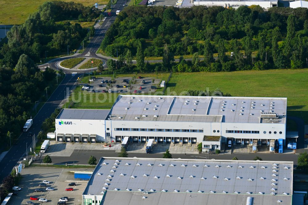 Luftbild Wustermark - Gebäudekomplex und Gelände des Logistikzentrums Havi Logistics in Wustermark im Bundesland Brandenburg, Deutschland