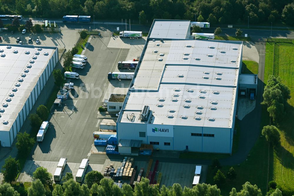 Luftbild Wustermark - Gebäudekomplex und Gelände des Logistikzentrums Havi Logistics in Wustermark im Bundesland Brandenburg, Deutschland