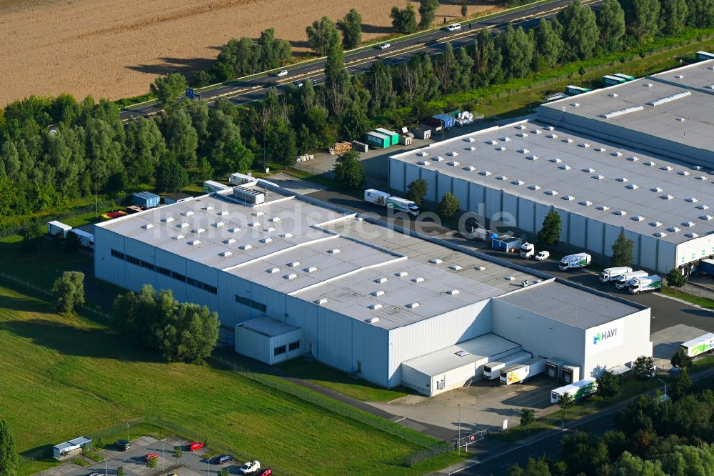 Luftbild Wustermark - Gebäudekomplex und Gelände des Logistikzentrums Havi Logistics in Wustermark im Bundesland Brandenburg, Deutschland