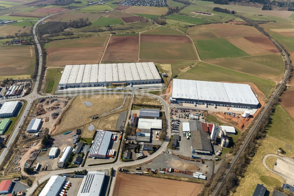 Luftaufnahme Korbach - Gebäudekomplex und Gelände des Logistikzentrums in Korbach im Bundesland Hessen, Deutschland