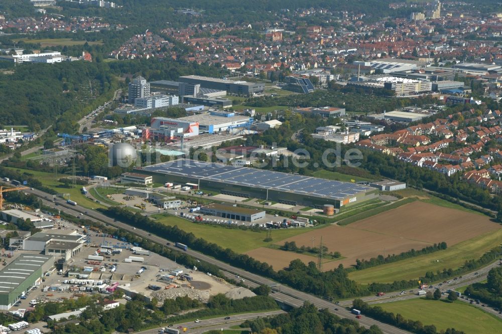 Luftaufnahme Ludwigsburg - Gebäudekomplex und Gelände des Logistikzentrums der LAPP KABEL an der Liebigstraße in Ludwigsburg im Bundesland Baden-Württemberg