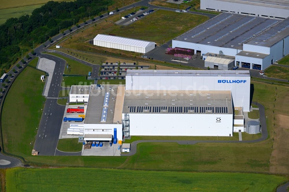 Luftaufnahme Oelsnitz/Vogtl. - Gebäudekomplex und Gelände des Logistikzentrums der Wilhelm Böllhoff GmbH & Co. KG in Oelsnitz/Vogtl. im Bundesland Sachsen, Deutschland