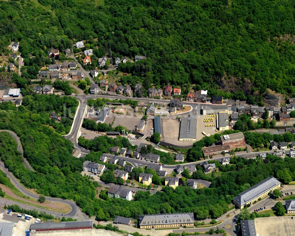 Luftbild Idar-Oberstein - Gebäudekomplex im Gewerbegebiet in Idar-Oberstein im Bundesland Rheinland-Pfalz