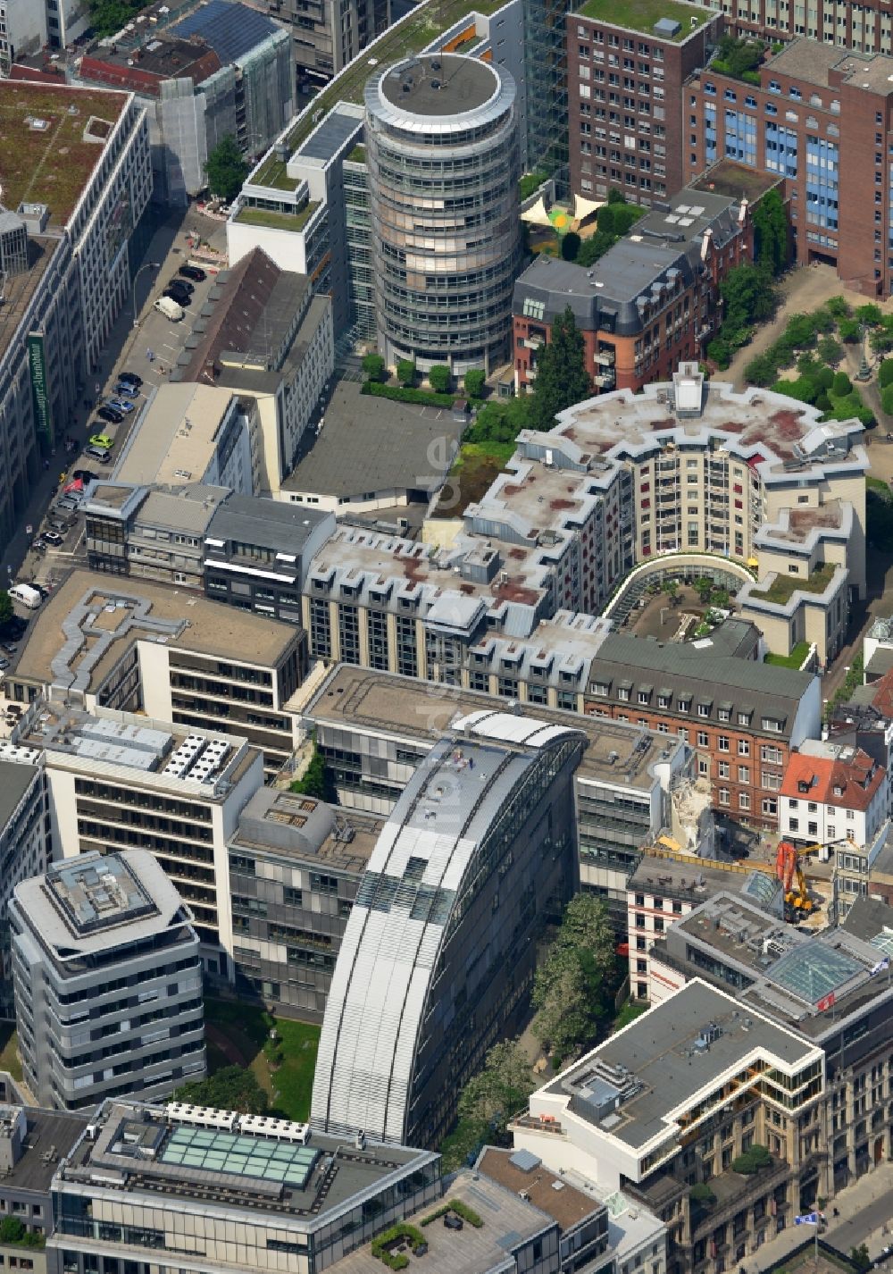 Luftbild Hamburg - Gebäudekomplex der Google Hamburg im Büro- und Geschäftshausviertel an der ABC-Straße in Hamburg