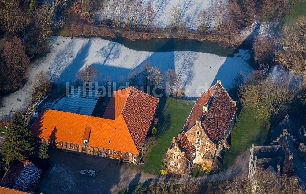 Luftaufnahme Hamm - Gebäudekomplex Haus Ermelinghof im Schloßpark in Hamm im Bundesland Nordrhein-Westfalen