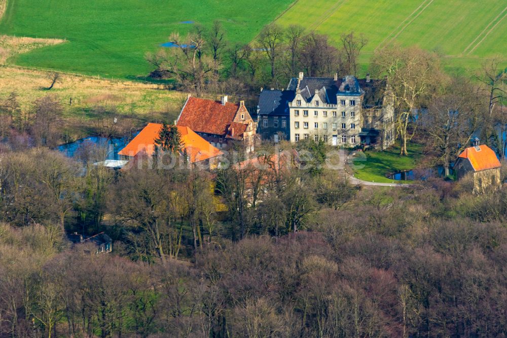 Luftaufnahme Hamm - Gebäudekomplex Haus Ermelinghof im Schloßpark in Hamm im Bundesland Nordrhein-Westfalen