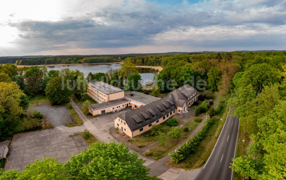 Eberswalde aus der Vogelperspektive: Gebäudekomplex des Haus am Stadtsee in Eberswalde im Bundesland Brandenburg, Deutschland