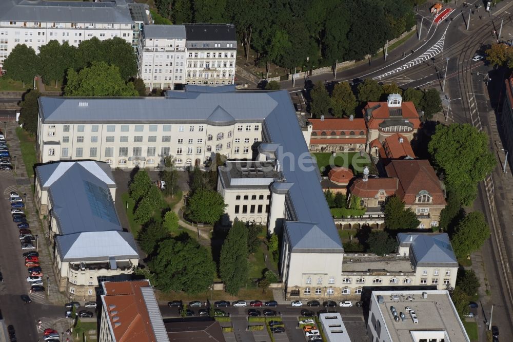 Luftbild Dresden - Gebäudekomplex der Hochschule für Bildende Künste Dresden in Dresden im Bundesland Sachsen