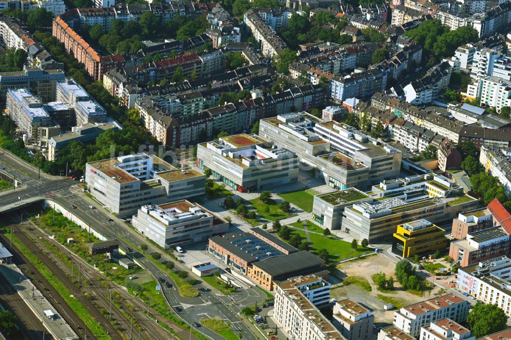 Düsseldorf aus der Vogelperspektive: Gebäudekomplex der Hochschule Düsseldorf - Campus Derendorf im Ortsteil Derendorf in Düsseldorf im Bundesland Nordrhein-Westfalen, Deutschland