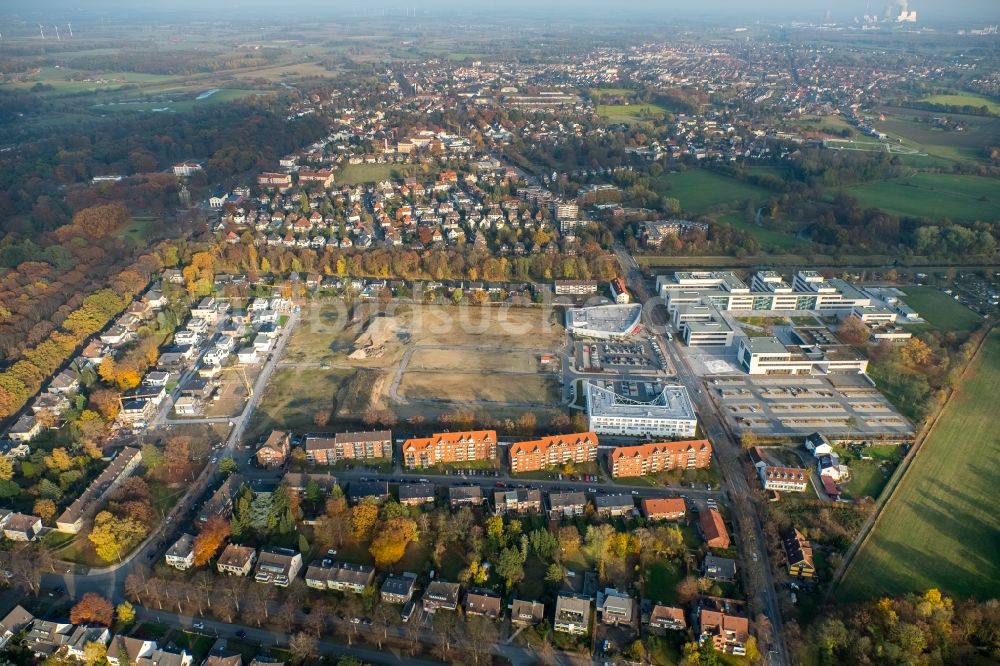 Hamm aus der Vogelperspektive: Gebäudekomplex der Hochschule Hamm-Lippstadt HSHL in Hamm im Bundesland Nordrhein-Westfalen