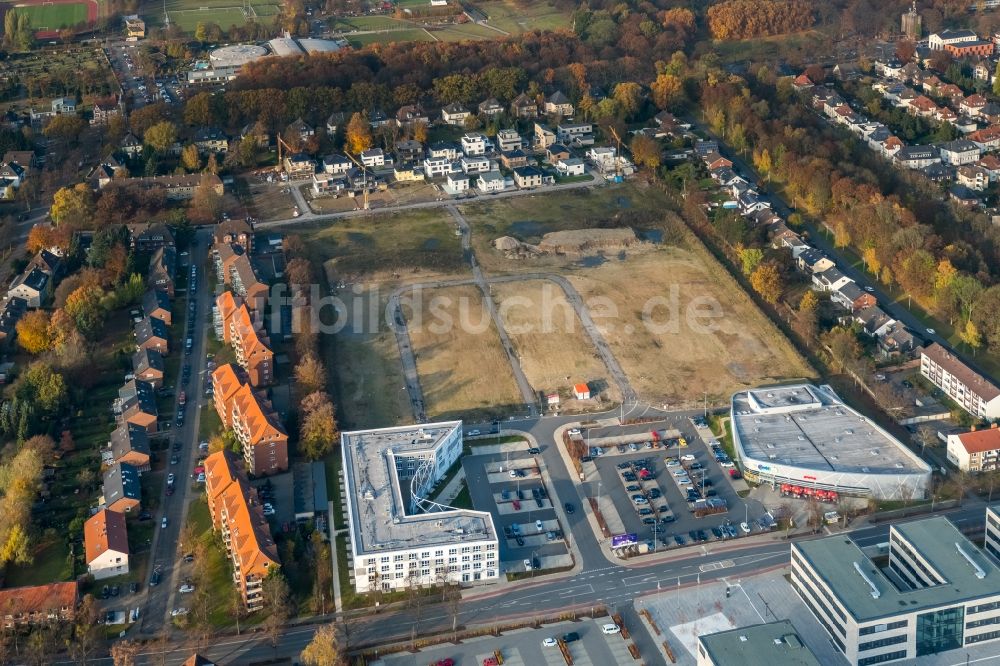 Luftaufnahme Hamm - Gebäudekomplex der Hochschule Hamm-Lippstadt HSHL in Hamm im Bundesland Nordrhein-Westfalen