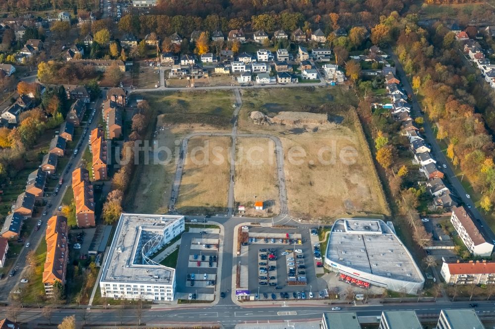 Hamm von oben - Gebäudekomplex der Hochschule Hamm-Lippstadt HSHL in Hamm im Bundesland Nordrhein-Westfalen