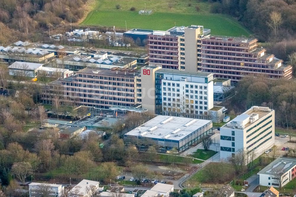 Luftaufnahme Bochum - Gebäudekomplex der Hochschule Hochschule Bochum in Bochum im Bundesland Nordrhein-Westfalen, Deutschland