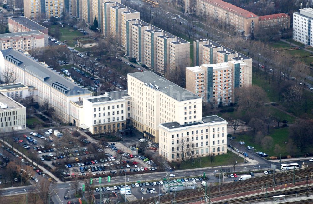 Luftaufnahme Dresden - Gebäudekomplex der Hochschule HTW in Dresden im Bundesland Sachsen