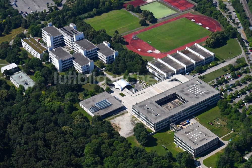 Luftaufnahme Ludwigsburg - Gebäudekomplex der Hochschule Pädagogische Hochschule Ludwigsburg in Ludwigsburg im Bundesland Baden-Württemberg, Deutschland